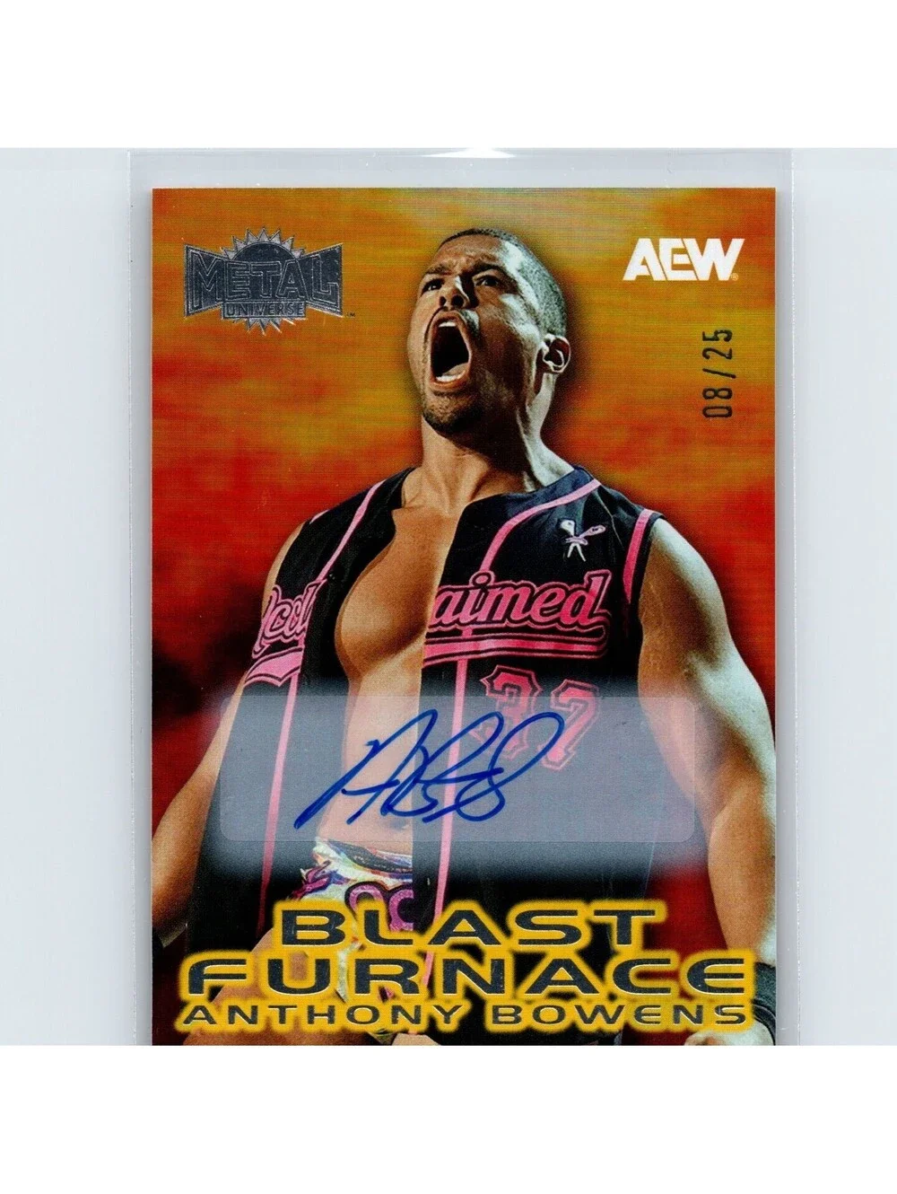 2025 AEW Metal Universe - Anthony Bowens BF15 - Blast Furnace Auto #/25